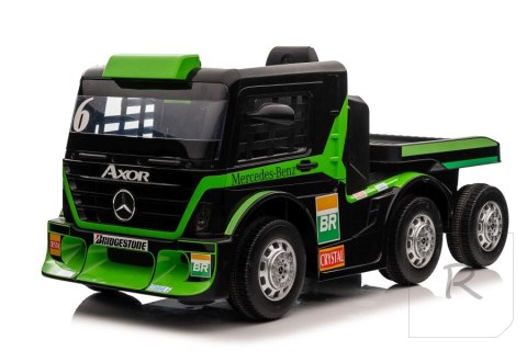 Auto Na Akumulator Mercedes + Naczepa XMX622B Zielony LCD