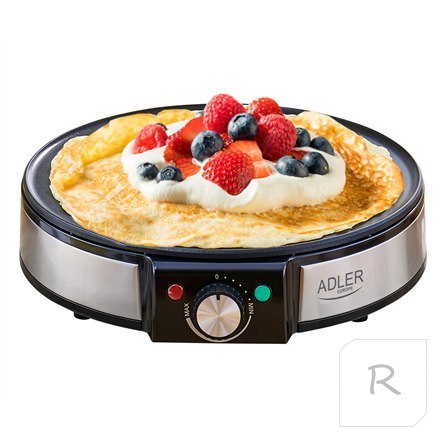 Adler Crepe Maker AD 3058 1600 W, Number of pastry 1, Crepe, Stainless Steel/Black