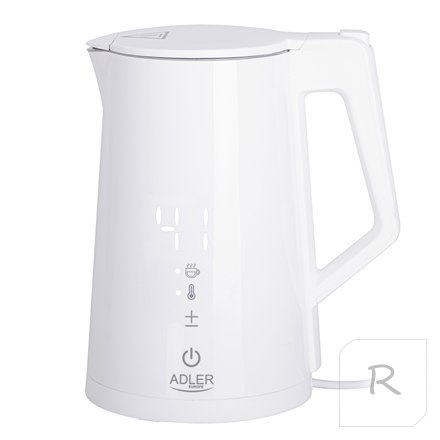 Adler Kettle AD 1345w	 Electric, 2200 W, 1.7 L, Stainless steel, 360° rotational base, White