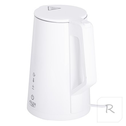 Adler Kettle AD 1345w	 Electric, 2200 W, 1.7 L, Stainless steel, 360° rotational base, White