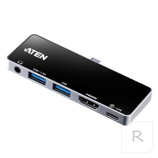 Aten UH3238 USB-C Travel Dock with Power Pass-Through