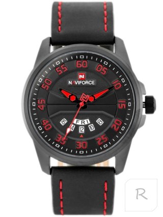 ZEGAREK MĘSKI NAVIFORCE - NF9124 (zn055e) + BOX - black/red