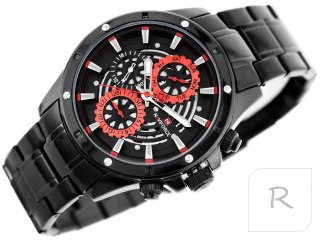 ZEGAREK MĘSKI NAVIFORCE - NF9149 (zn090b) black / red + BOX