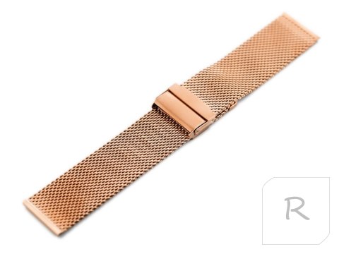 Bransoleta Pacific M8 - siatka HQ - rosegold 22mm