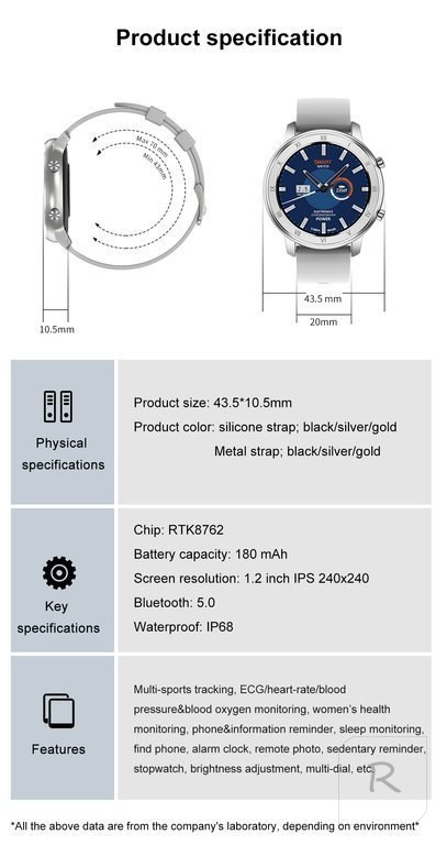 SMARTWATCH UNISEX Pacific 17-3 Bransoleta - srebrna + dodatkowy PASEK (sy010c)