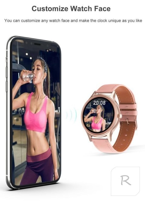 SMARTWATCH DAMSKI PACIFIC 18-1 - BRANSOLETA + PASEK: Rosegold / Różowy (sy015a)