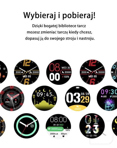 SMARTWATCH UNISEX GRAVITY GT1-5 - PULSOMETR, WŁASNE TARCZE (sg015e)