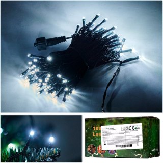 Lampki LED łańcuch świetlny 10m 100LED zimny biały