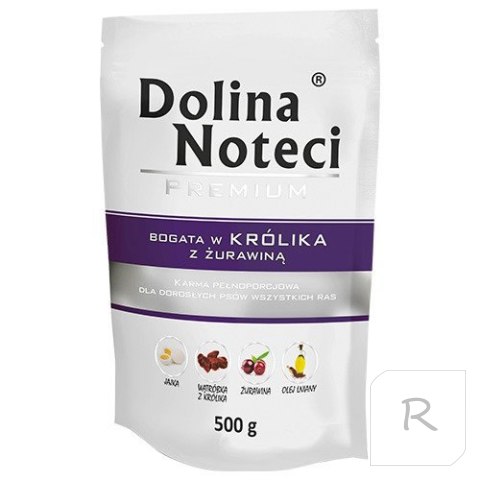 Dolina Noteci królik żurawina saszetka dla psa 500g