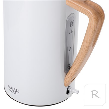 Adler Kettle AD 1347w	 Electric, 2200 W, 1.5 L, Stainless steel, 360° rotational base, White