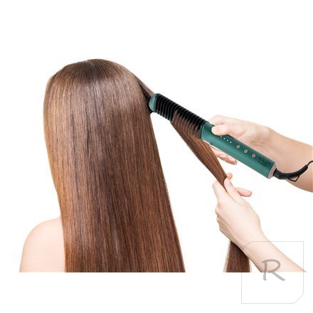 Adler Straightening Brush AD 2324 Number of temperature settings 5, Temperature (max) 210 °C, Green