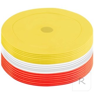 Pure2Improve Rubber Training Markers Red/White/Yellow