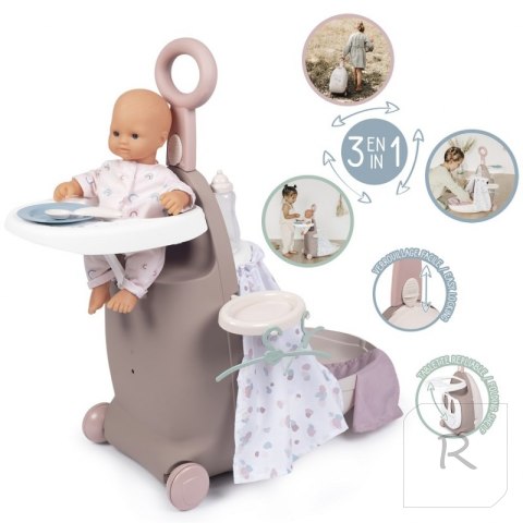 SMOBY Baby Nurse Wielofunkcyjna Walizka z łóżeczkiem dla lalki