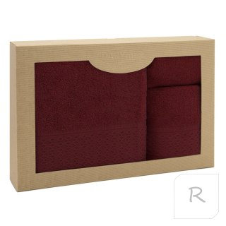 Ręcznik D Bawełna 100% Solano Bordo (P) 30x50+50x90+70x140 kpl.