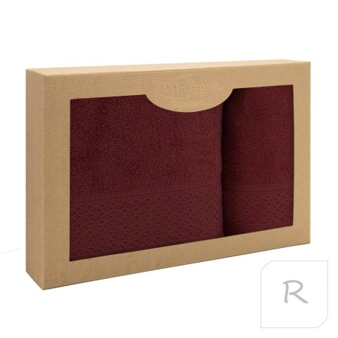 Ręcznik D Bawełna 100% Solano Bordo (P) 50x90+70x140 kpl.