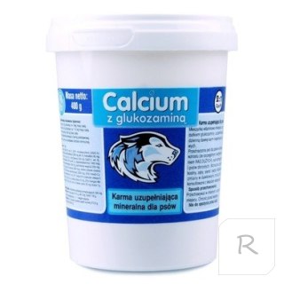 Calcium Preparat witaminowy niebieski z glukozaminą dla psa 400g