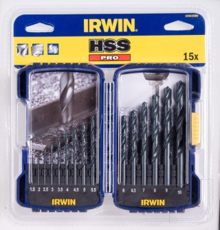 KOMPLET WIERTEŁ DO METALU HSS PRO 19 SZTUK 1-10MM IRWIN