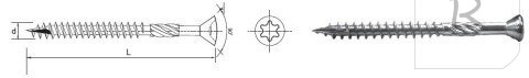 WKRĘT DO DREWNA TWARDEGO TROPIC C2 4*40MM T15 PFS SCREW