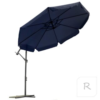 Parasol ogrodowy składany 8 segmentów granatowy ? 350cm