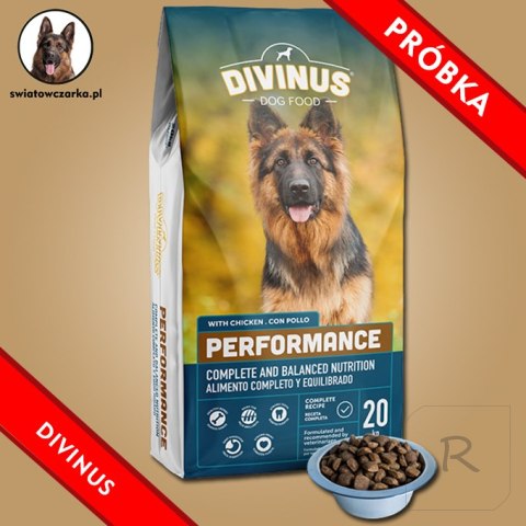 PRÓBKA Divinus Performance dla psów aktywnych 150g