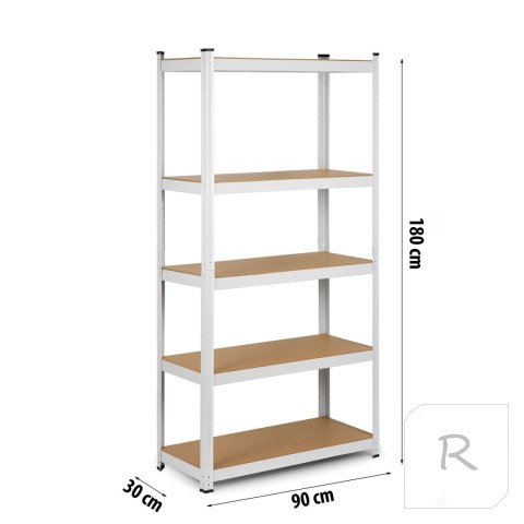 REGAŁ METALOWY MAGAZYNOWY GARAŻOWY 180 x 90 x 30 Humberg 4844