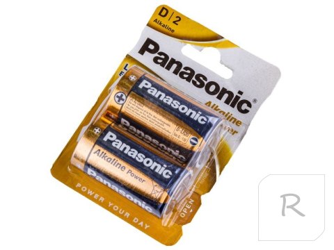 Bateria Alkaliczna Panasonic 1,5V LR20 - Blister 2 Sztuki