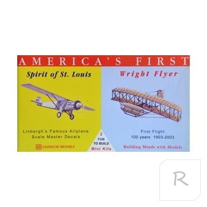 Model plastikowy - Samoloty America's First - Spirit of St Louis / Wright Flyer - Glencoe Models (2szt)