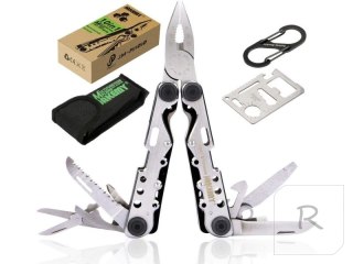 Narzędzie Wielofunkcyjne Jakemy Multitool 10w1 - Kombinerki, Nóż, Piła, Karta Przeżycia