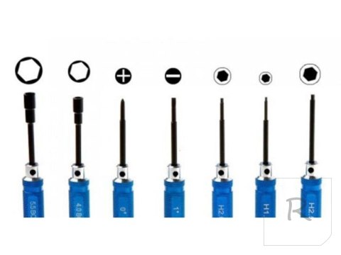 Zestaw Śrubokrętów, Wkrętaków 7 Sztuk, Krzyżak, Płaski, Nasadka, Imbus