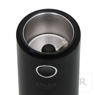 Adler Coffee grinder AD4446bs 150 W, Coffee beans capacity 75 g, Lid safety switch, Black