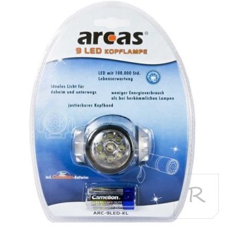 Arcas Headlight ARC9 9 LED, 4 tryby oświetlenia